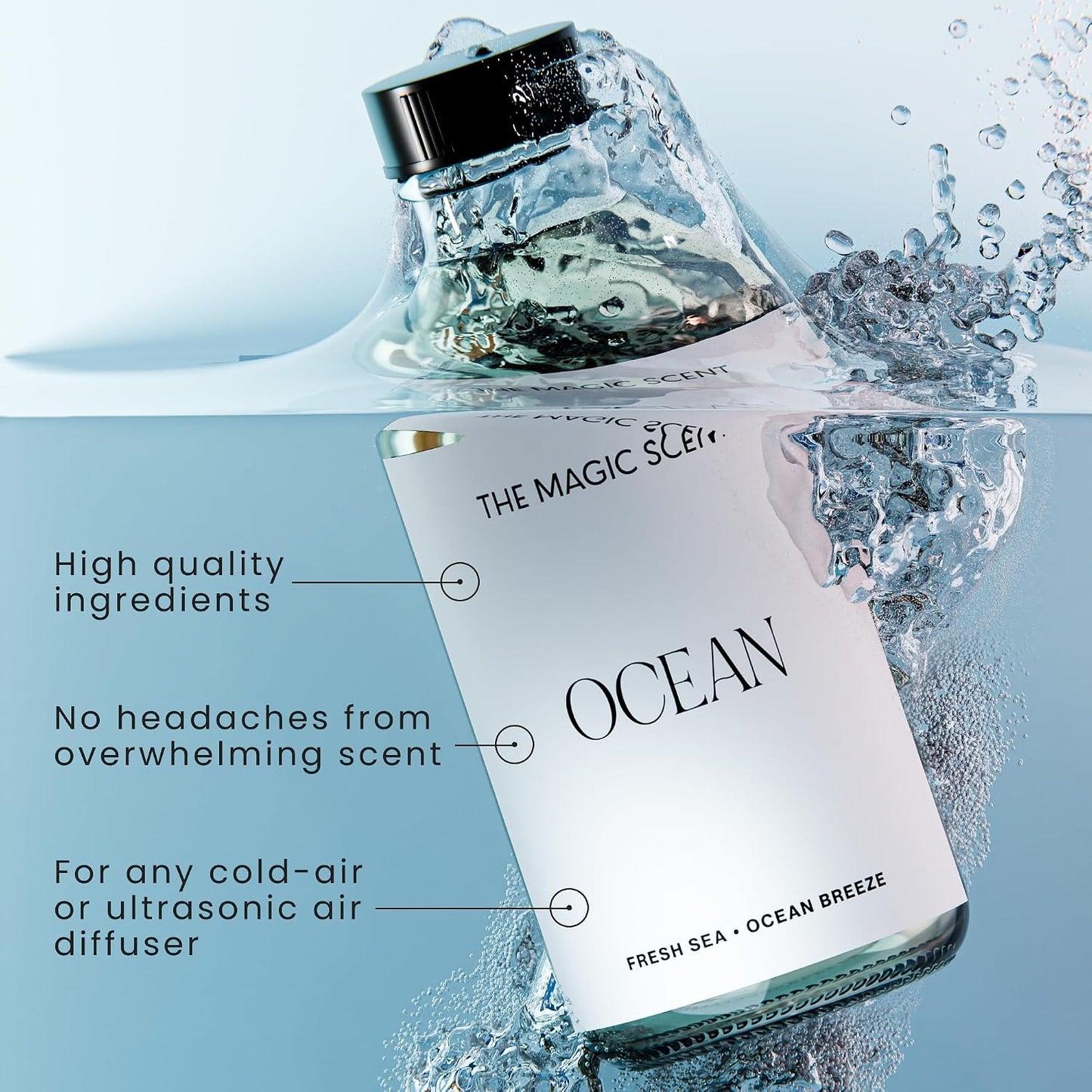 The Magic Scent Ocean Diffuser Oil - Hotel & Home Luxury Scents Inspired by Bali Resort - Oil Scents for Home Designed for Use in All Diffusers - 8.5 fl oz, 250 mL