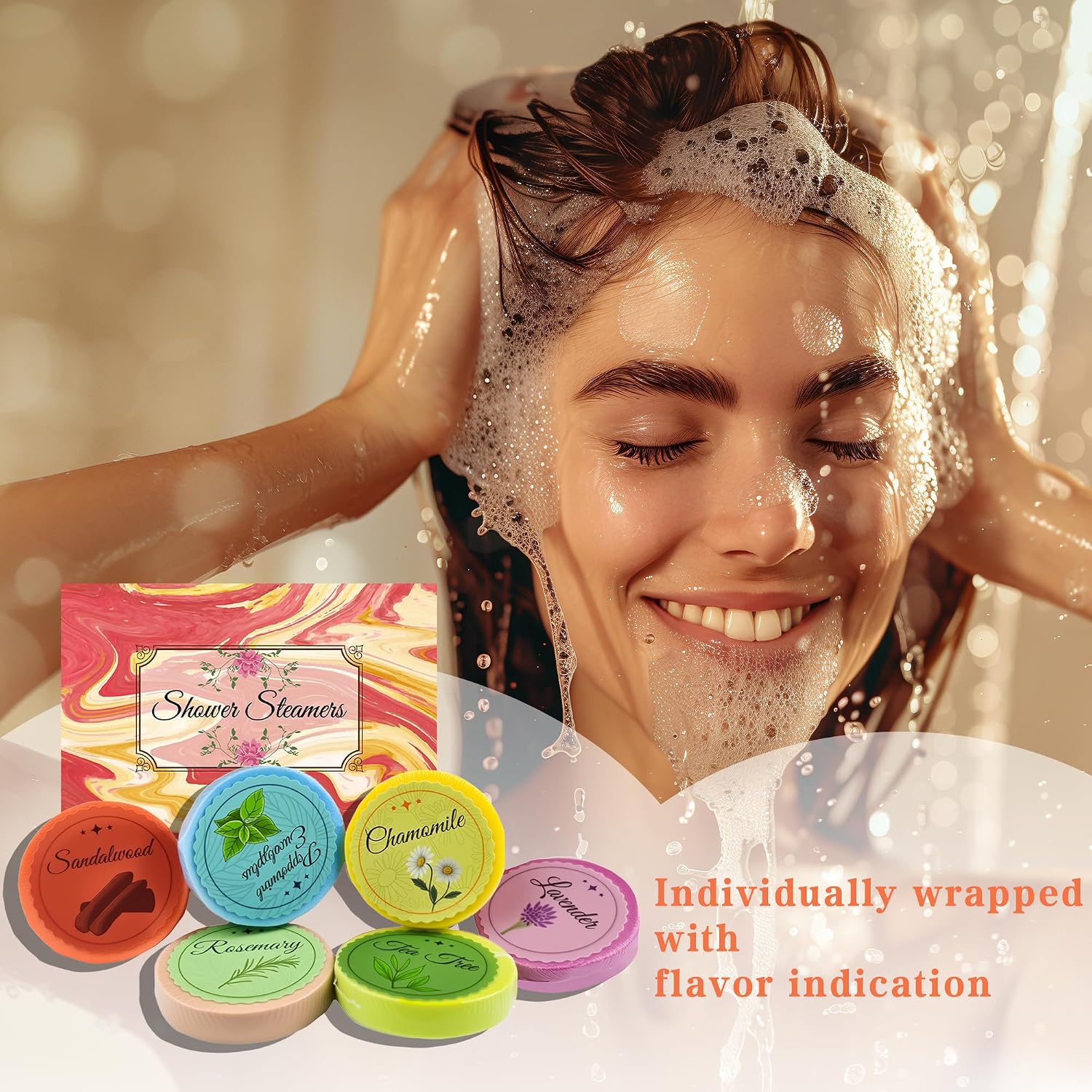 Travel Essentials - Shower Steamers Aromatherapy - Teacher Gifts for Women Men Wife - Birthday Gift for Mom Girls | Self Care Relaxation Essential - Stocking Stuffers for Teen Girls