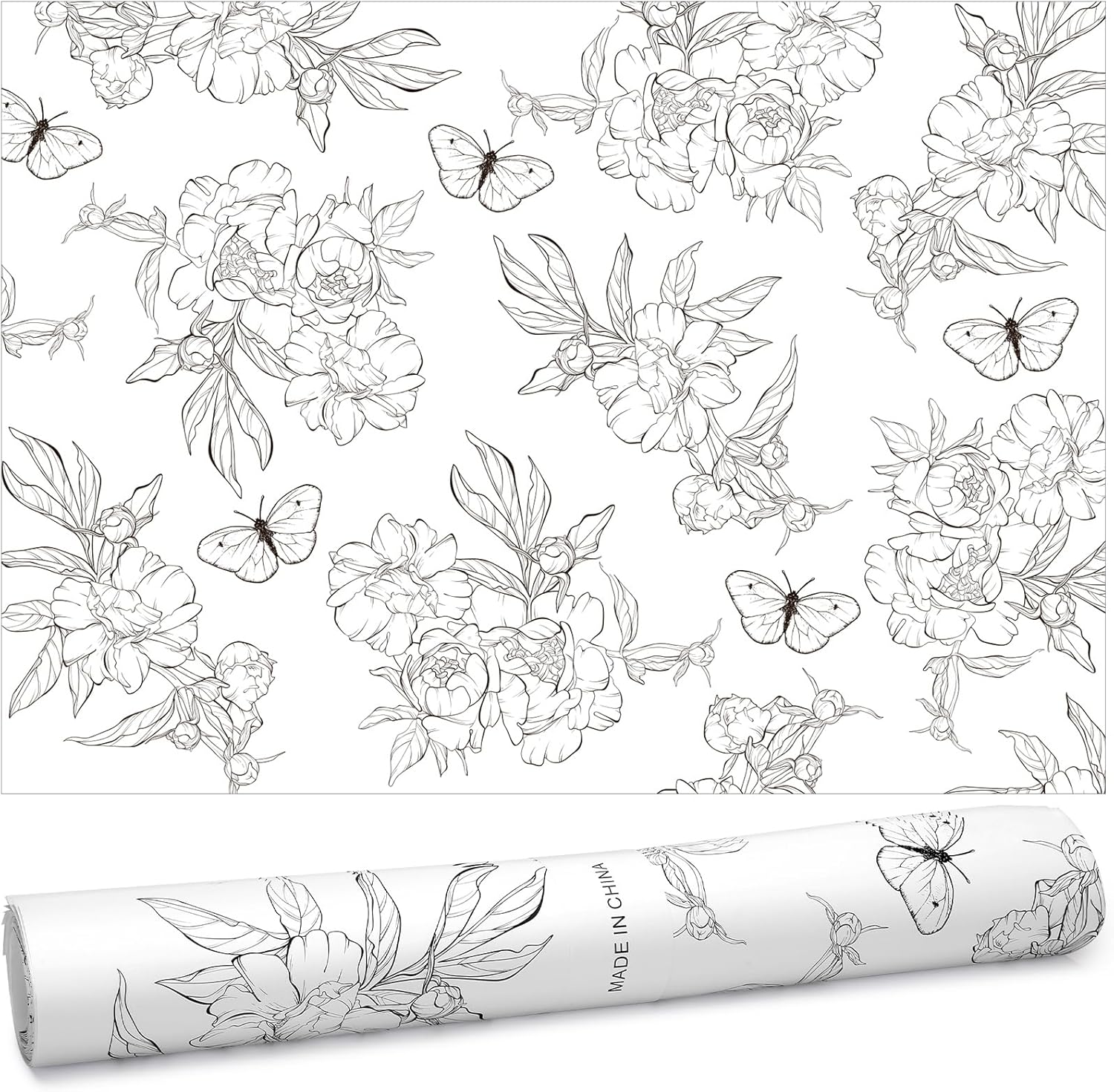 Geosar 10 Sheets Drawer Liners for Dresser Scented Drawer Liners Drawer Paper Liner Non Adhesive Scented Liners for Drawers Fragrant Drawer Liners for Home Shelf Closet (Butterfly,Linen Scent)