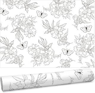Geosar 10 Sheets Drawer Liners for Dresser Scented Drawer Liners Drawer Paper Liner Non Adhesive Scented Liners for Drawers Fragrant Drawer Liners for Home Shelf Closet (Butterfly,Linen Scent)