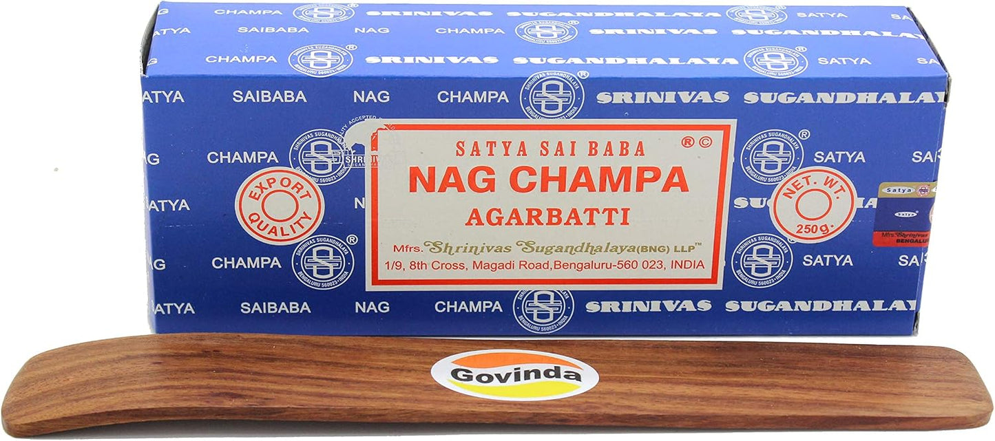 Govinda - Bangalore (BNG) Nag Champa Argarbatti 250 Grams with Incense Holder