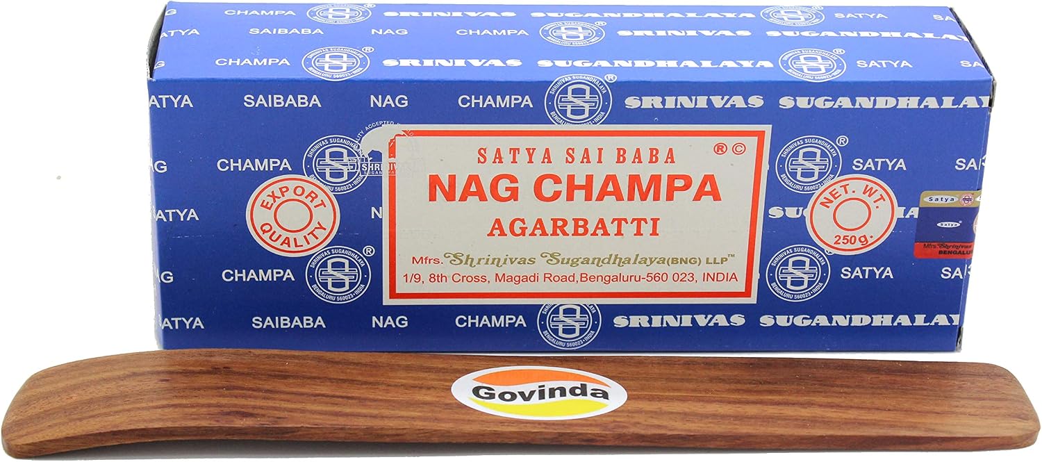 Govinda - Bangalore (BNG) Nag Champa Argarbatti 250 Grams with Incense Holder