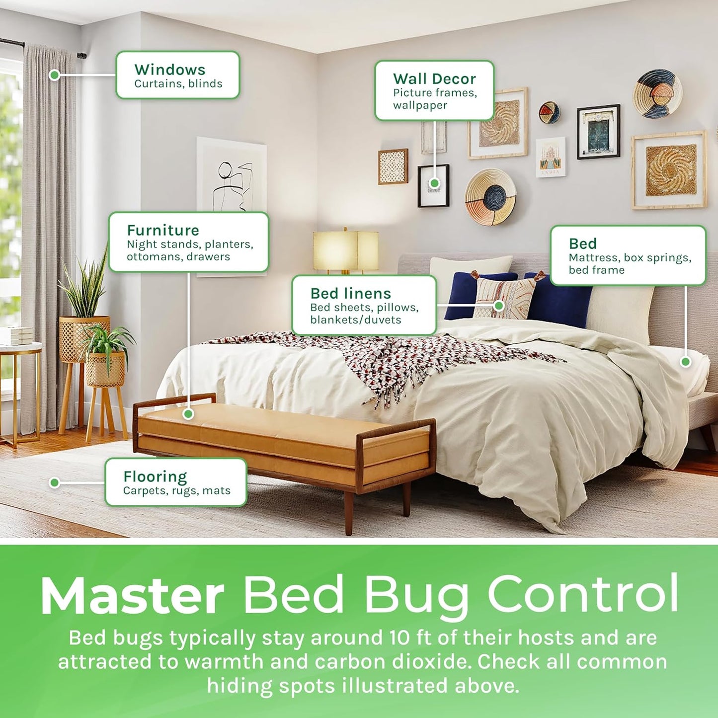 Hygea Natural Extra Strength Bed Bug Killer & Mite Spray - Child & Pet Friendly - Stain & Odor Free - 66% Stronger Formula (24 oz)