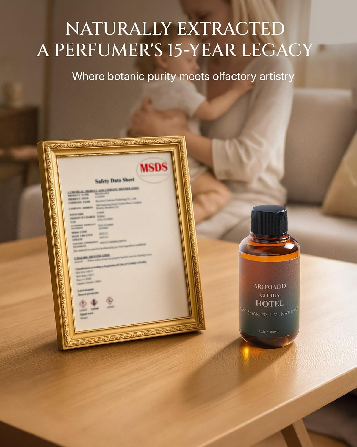 Aromadd Citrus Hotel Diffuser Oil Inspired by Luxury Hotel Scent, Premium Fragrance Oils for Waterless Diffuser, Luxury Lemon & Bergamot, Long-Lasting Home Fragrance - 3.38 fl oz (100 mL)
