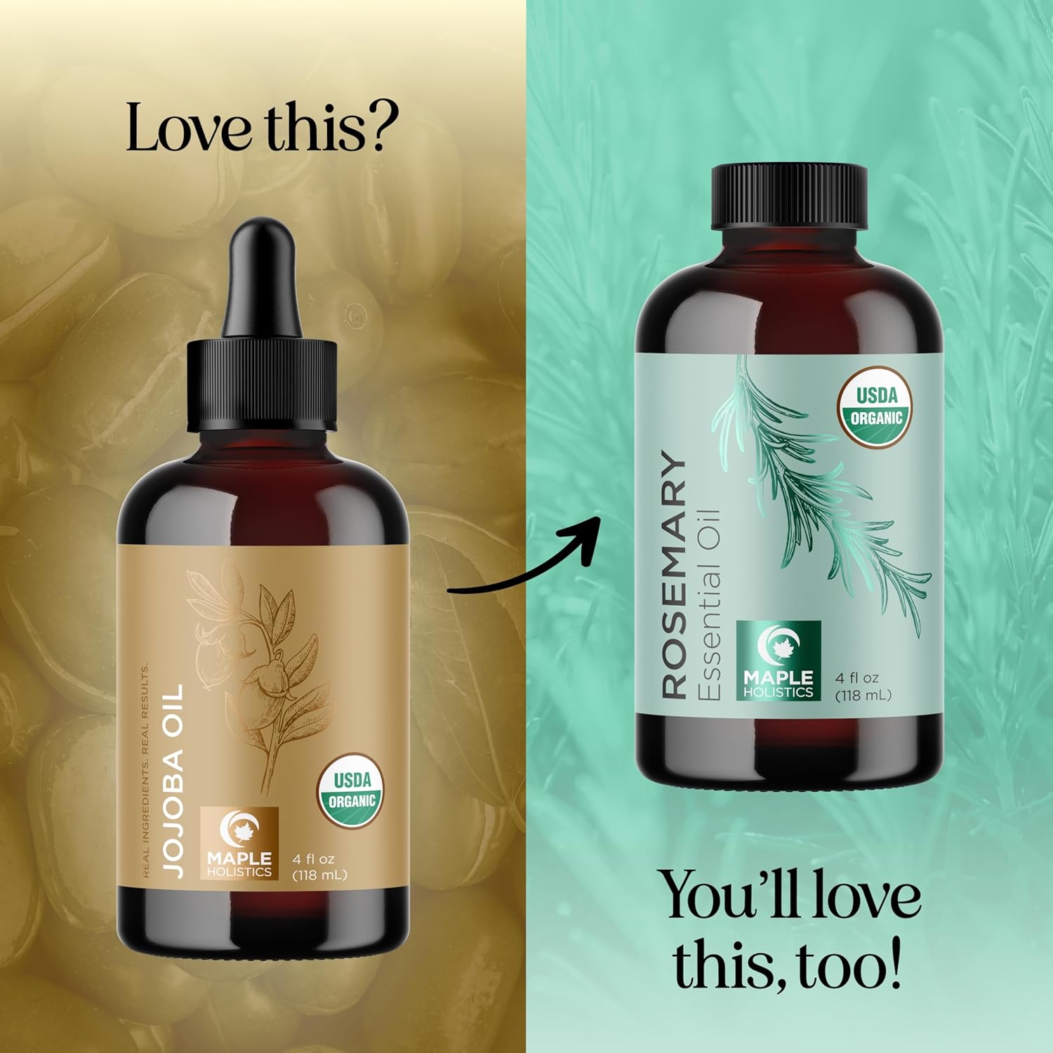 Organic Jojoba Oil Cold Pressed Unrefined - 100% Pure Organic Certified Oil for Skin Hair & Nails - Organic Skin Care & Natural Beauty DIY Carrier Oil - Dermatologist Tested & Non GMO (4 Fl Oz)