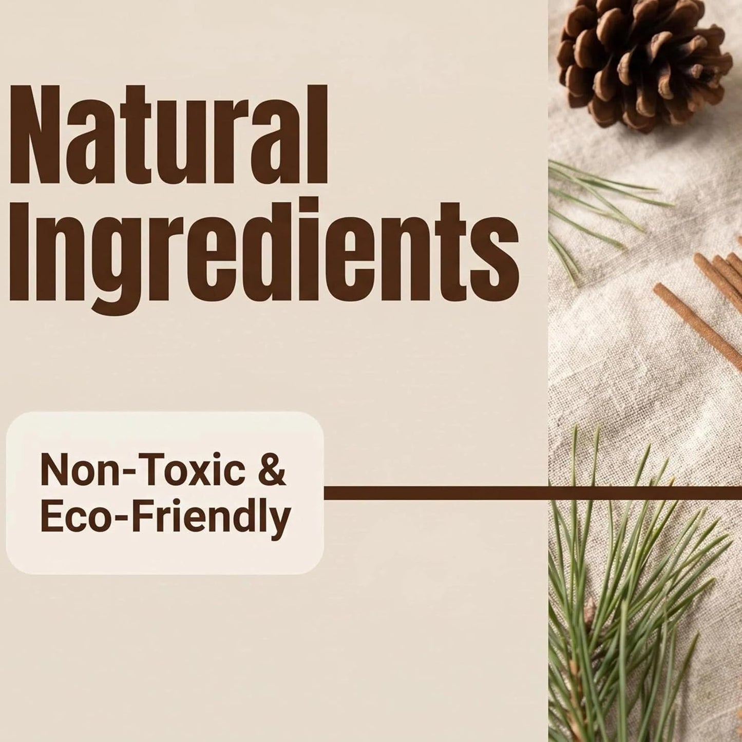 Pine Cone Incense Sticks-2 Tubes, Approx. 80-90 Sticks (40g)- Long Lasting 40 Mins Each - Pure Hand-Natural Incense Sticks for Meditation, Yoga, Relaxation & Home Fragrance Pine Cones Scent