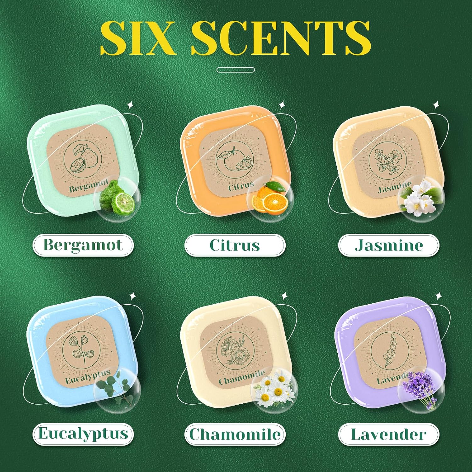 SeasonBliss Shower Steamers, 6 Pack Set Shower Bombs Tablets with Presents Box for Women with 6 Fragrances with Shea Butter for Self-Care & Relaxation, Mother's Day, Christmas