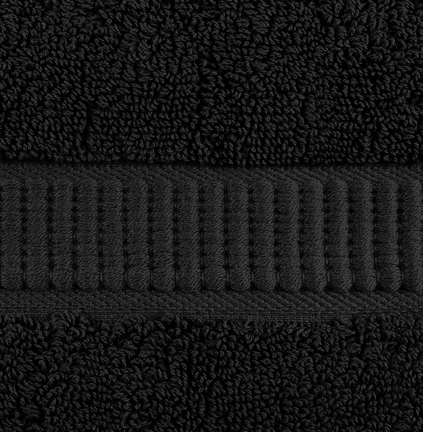 Utopia Towels - Luxurious Jumbo Bath Sheet 8 Piece - 600 GSM (35X70 Inches) 100% Ring Spun Cotton - Highly Absorbent and Quick Dry Extra Large Bath Towel - Super Soft Hotel Quality Towel (Black)