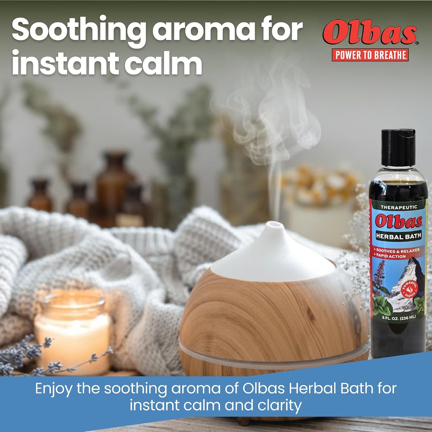Olbas Herbal Bath 2 Pack, 8 fl oz (236 ml) Sore Muscle Bath Soak & Natural Muscle Relaxer Bath, Each Aromatic Swiss Formula with Essential Oils & Chlorophyll, Relaxing Bubble Bath for Men