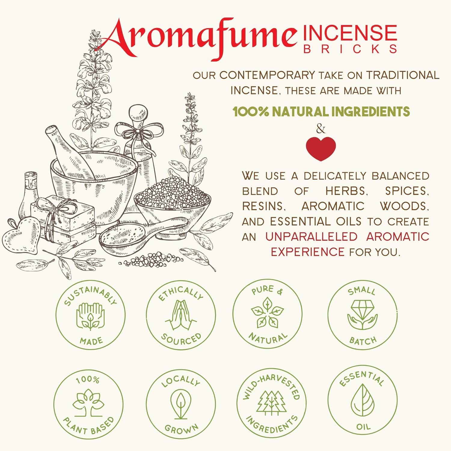 Spiritual Awareness Incense Brick Gift Set by Aromafume | 12 Bricks & Flower of Life Incense Burner | Ideal for Spiritual Cleansing & Enhanced Connection