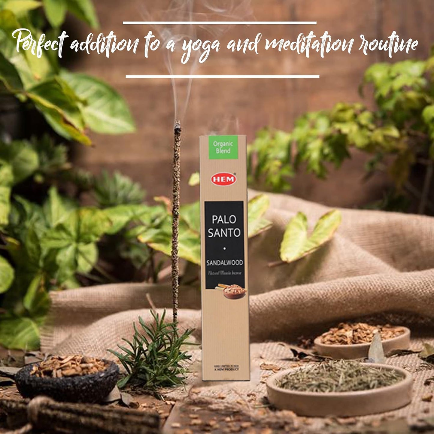 Hem Assorted Incense Sticks Variety 6 Packs x 15 GMS - Aromatherapy Insence for Air Purifier,Insents Stick Gift Set, Perfect for Meditation and Relaxation (Palo Santo)