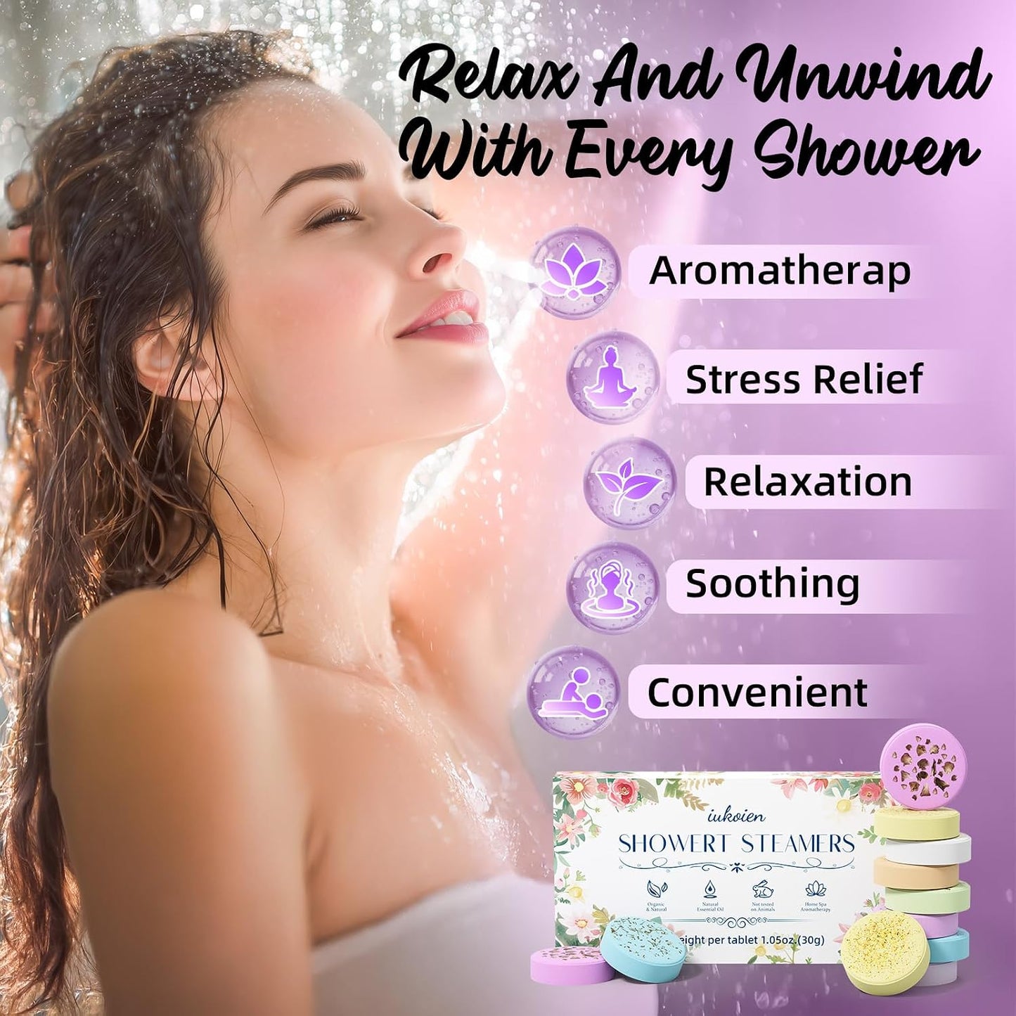 Shower Steamers Aromatherapy -8 Pack Gifts for Women Shower Bombs Tablets,Self Care Relaxation Home SPA ，CNA Week Basket Stuffers Gifts for Women Adults Her Mom Him Men with Natural Essential Oils