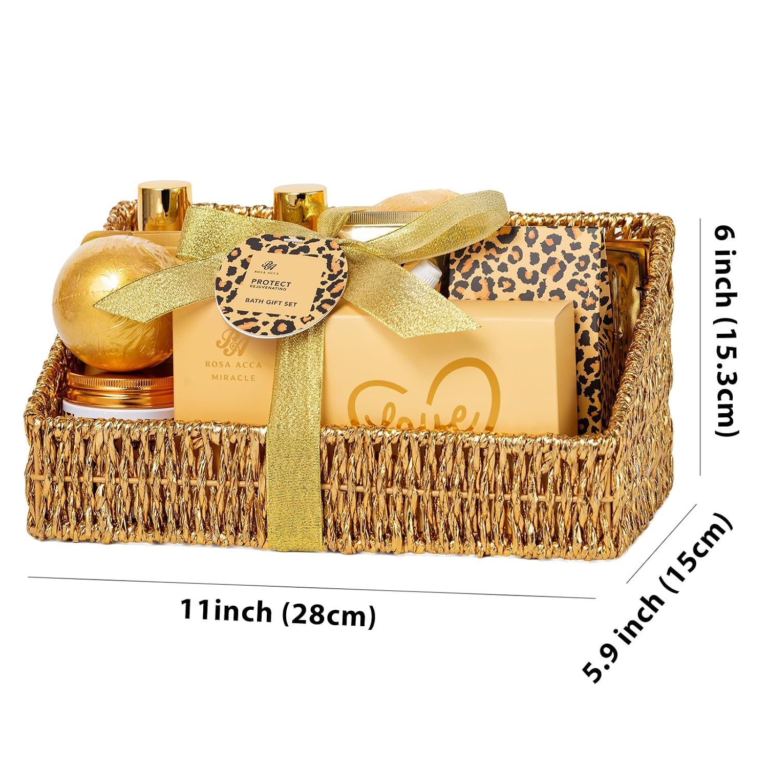 Gifts for Women, Gifts Basket for Women, 32 Pcs Honey & Almond Bath & Body Gift Basket, Hydrating Face Skin Care Gift Set, Self-Care Home Spa Basket Gift Set, Birthday, Christmas, Anniversary