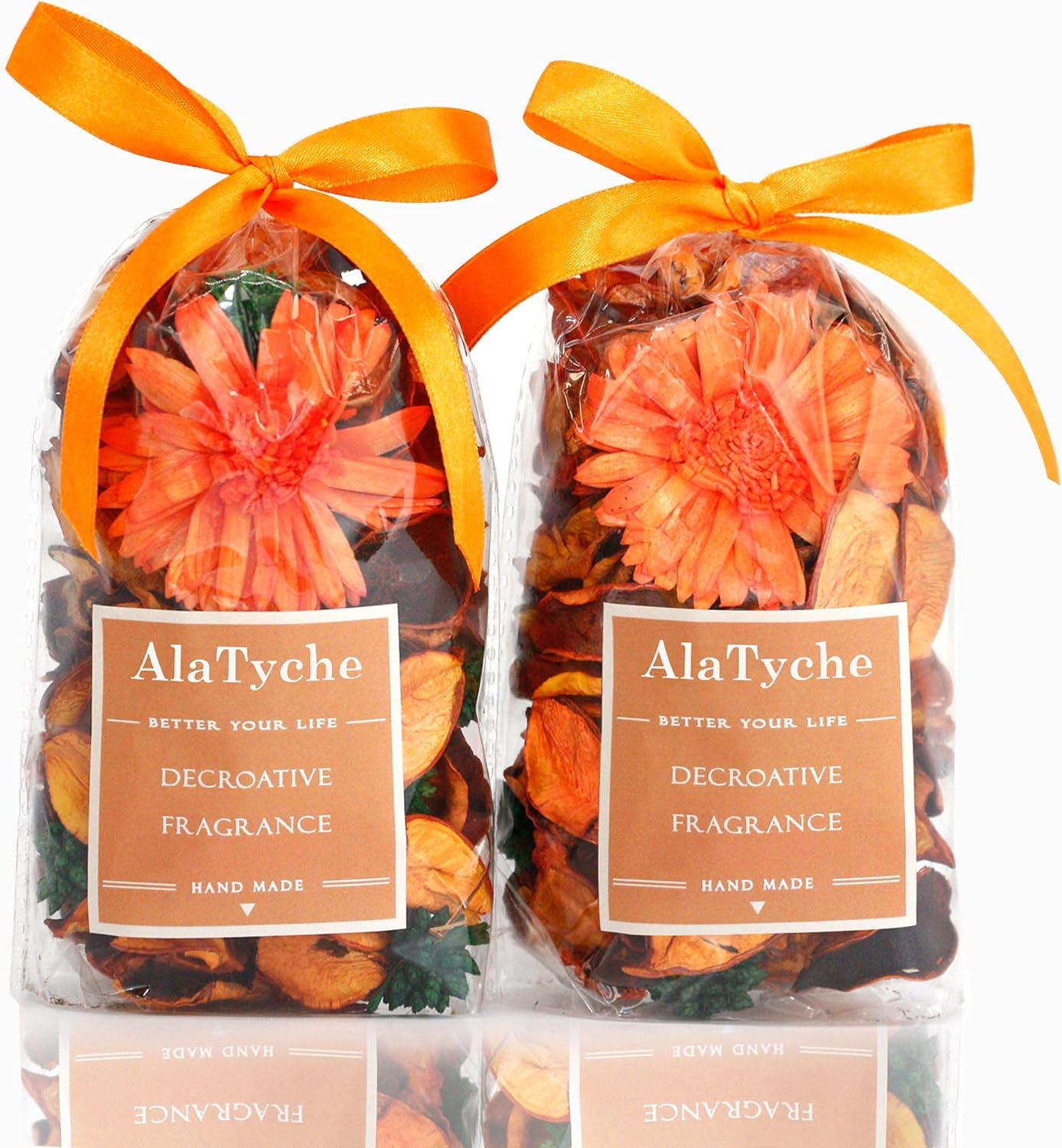 Potpourri Bags, Citrus Orange Scented Potpourri Bowl Filler, Decorative Dried Flower,Vase Filler,Home Fragrance Sachet,Gift-Mini