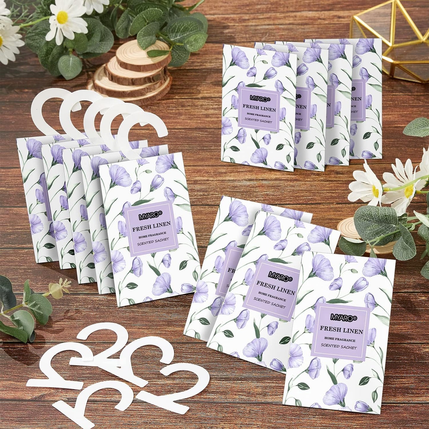 MYARO 12 Pcs Scented Sachets for Drawer and Closet, Long-Lasting Sachets Bags Air Freshener Fresh Scents, Hanging Potpourri Bags Home Fragrance Sachet for Lover