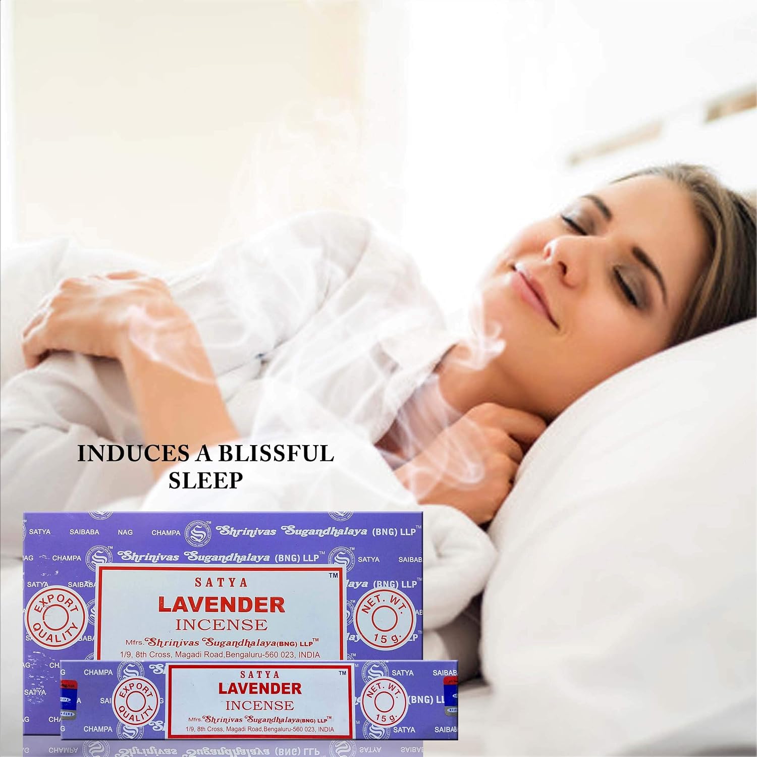 Satya Nag Champa Lavender Incense Sticks, 12 Count