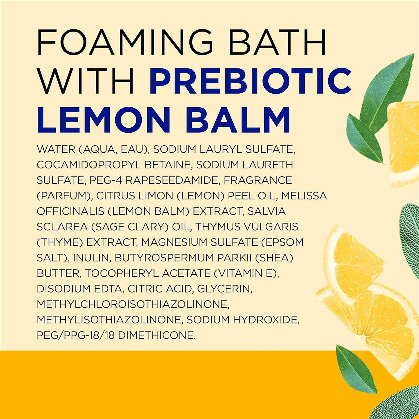 Dr Teal's Foaming Bath with Pure Epsom Salt, Prebiotic Lemon Balm & Essential Oils, 34 fl oz (Pack of 4)