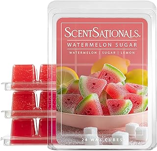 ScentSationals Watermelon Sugar Scented Wax Melts - Watermelon, Sugar, & Lemon, 10oz (24 Cubes)