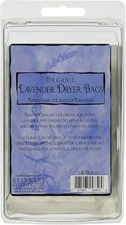 Starwest Botanicals Organic Lavender Dryer Bags, 4 Count