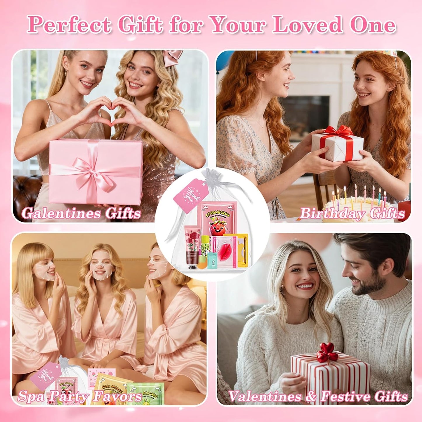 110PCS Spa Party Supplies for Girls, Spa Party Favors Include Lip Mask, Foot Bath Bombs, Face Masks, Skin Care For Teens 10-12, Sleepover Party Supplies for Girls, Spa Birthday Bulk Gifts for Women