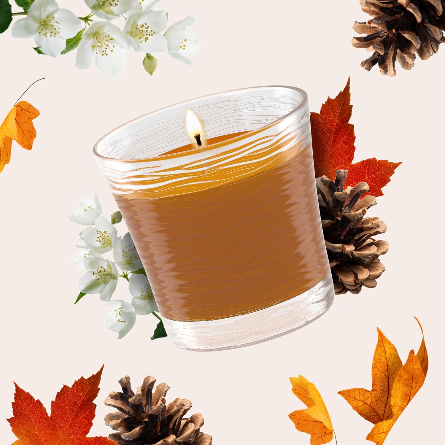 Glade 1-Wick Scented Candle Jar, Cashmere Woods, Air Freshener Infused with Essential Oils, 4.08 Oz, 2 Count