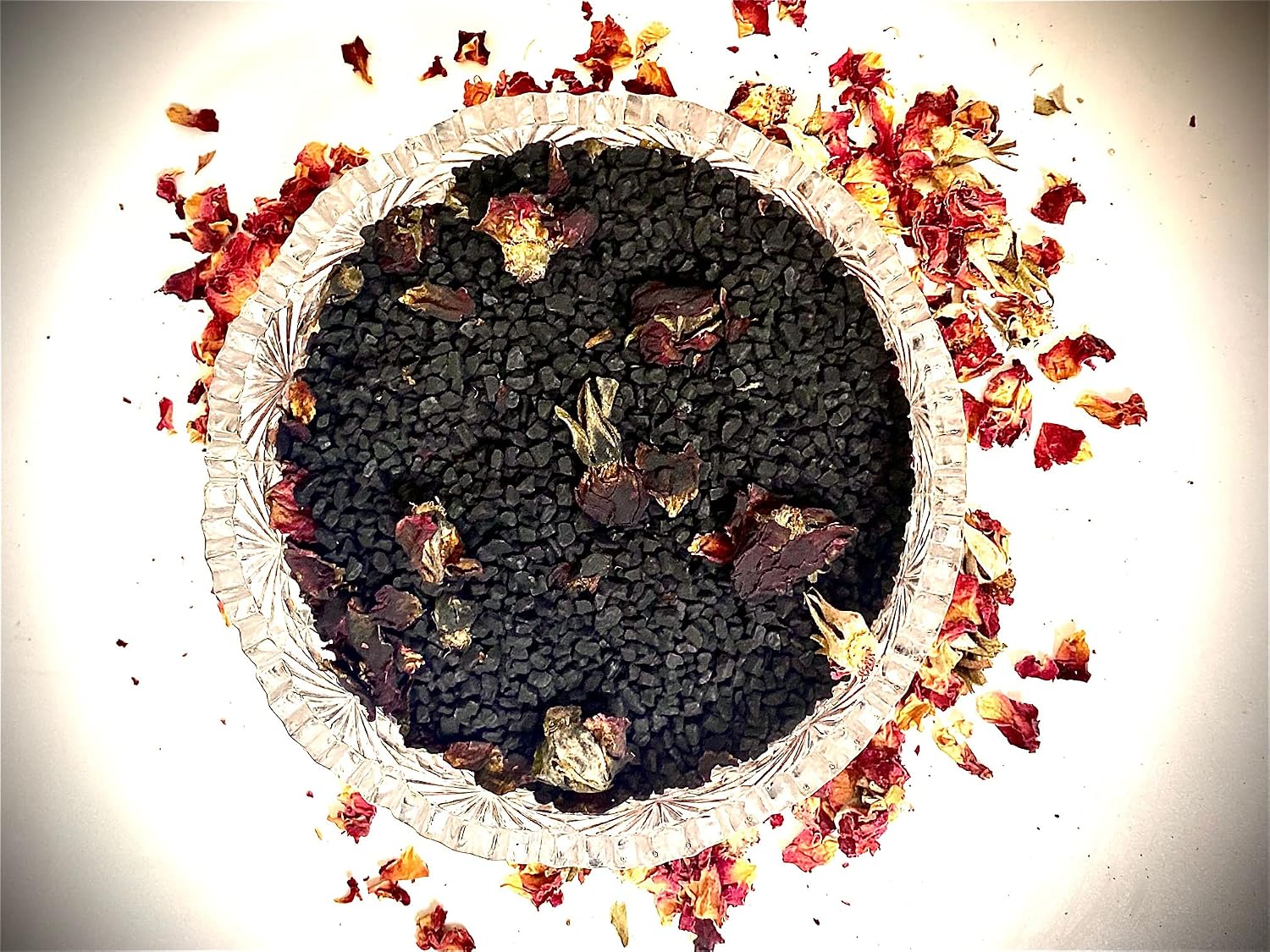 Black Lava & Roses Bath Salt - Hiwa Kai Hawaiian Sea Salt w/Activated Charcoal, Sweet Orange Essential Oil, Rose Petals