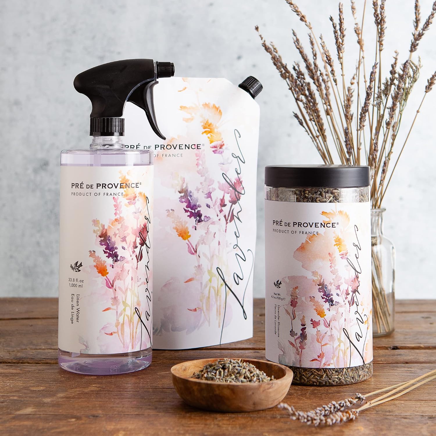 Pre de Provence Provincial Lavender Collection Soft Calming Scent for Your Home, Dried Blossoms, 4.2 oz