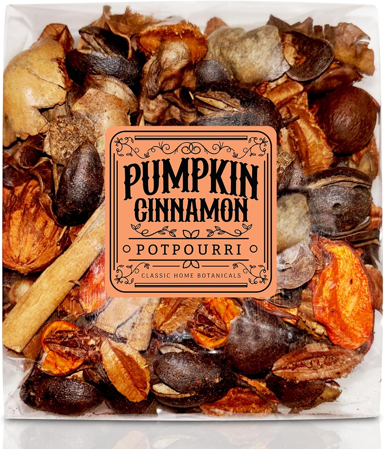 Pumpkin Cinnamon Fall Potpourri Bag - Autumn Scented Blend with Natural Elements, Ideal for Home Decoration and Fragrance - Perfect for Thanksgiving Harvest as Bowl, Vase, and Sachet Fillers