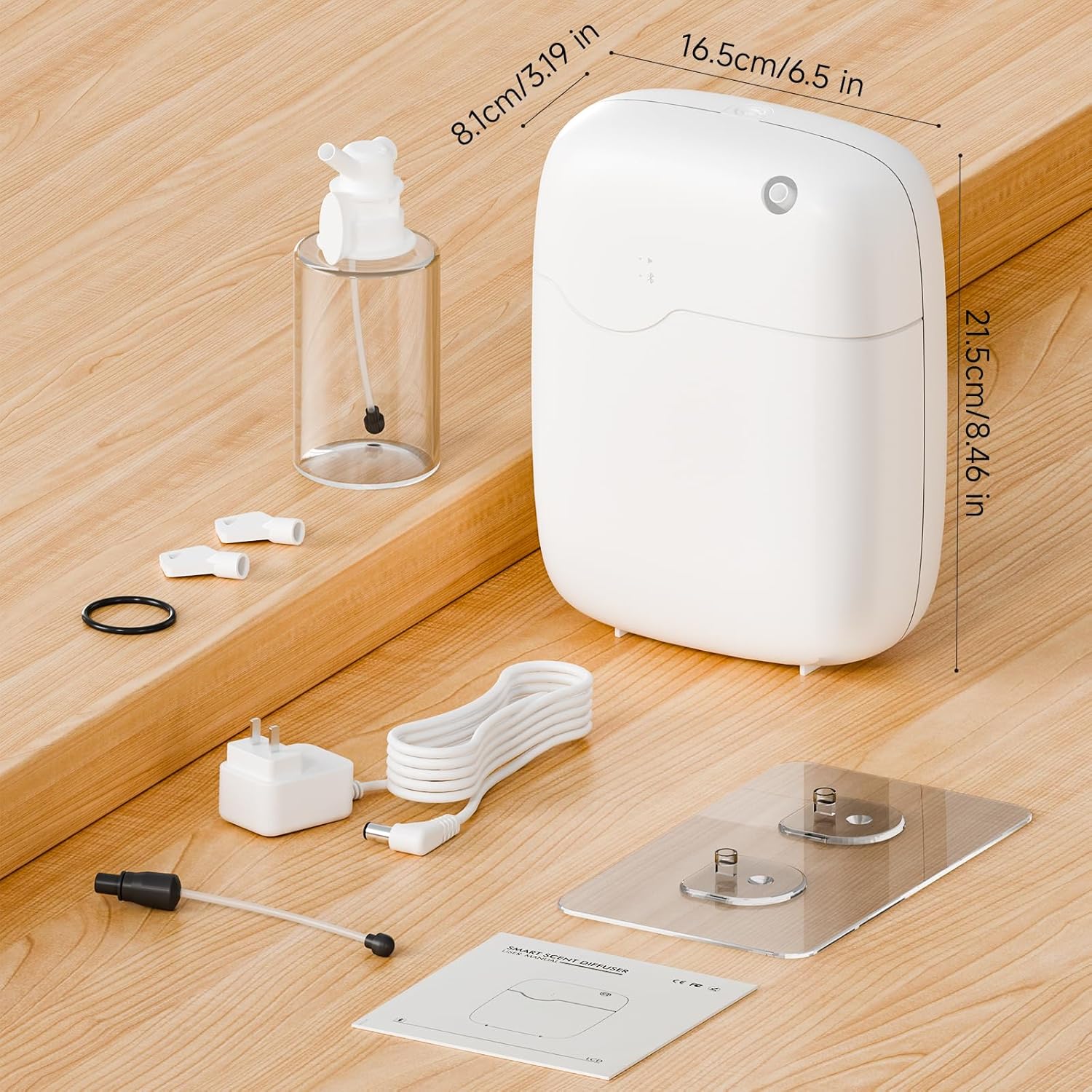 Waterless Essential Oil Diffuser - 3000 Sq.Ft Coverage, Whole-House Scent Diffuser Machine for Aromatherapy, 400ml, App Control Cold Air Oil Diffusers for Home Hotel Large Room Office Father Gifts