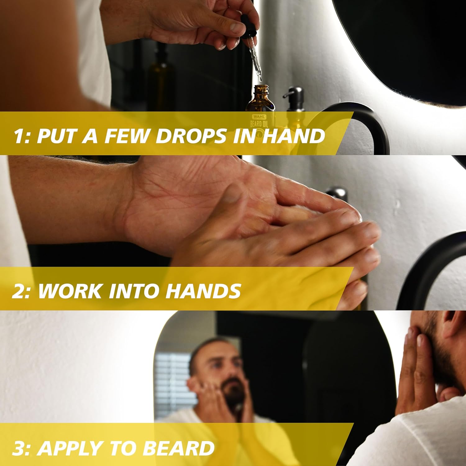 Wahl® Beard Oil for Men – Softens & Moisturizes Beard Hair, Soothes Skin Irritation - Contains Sweet Almond, Oat Kernel & Cinnamon Oils - Fresh Citrus Scent, 2.0 Fl Oz – Model 3028692