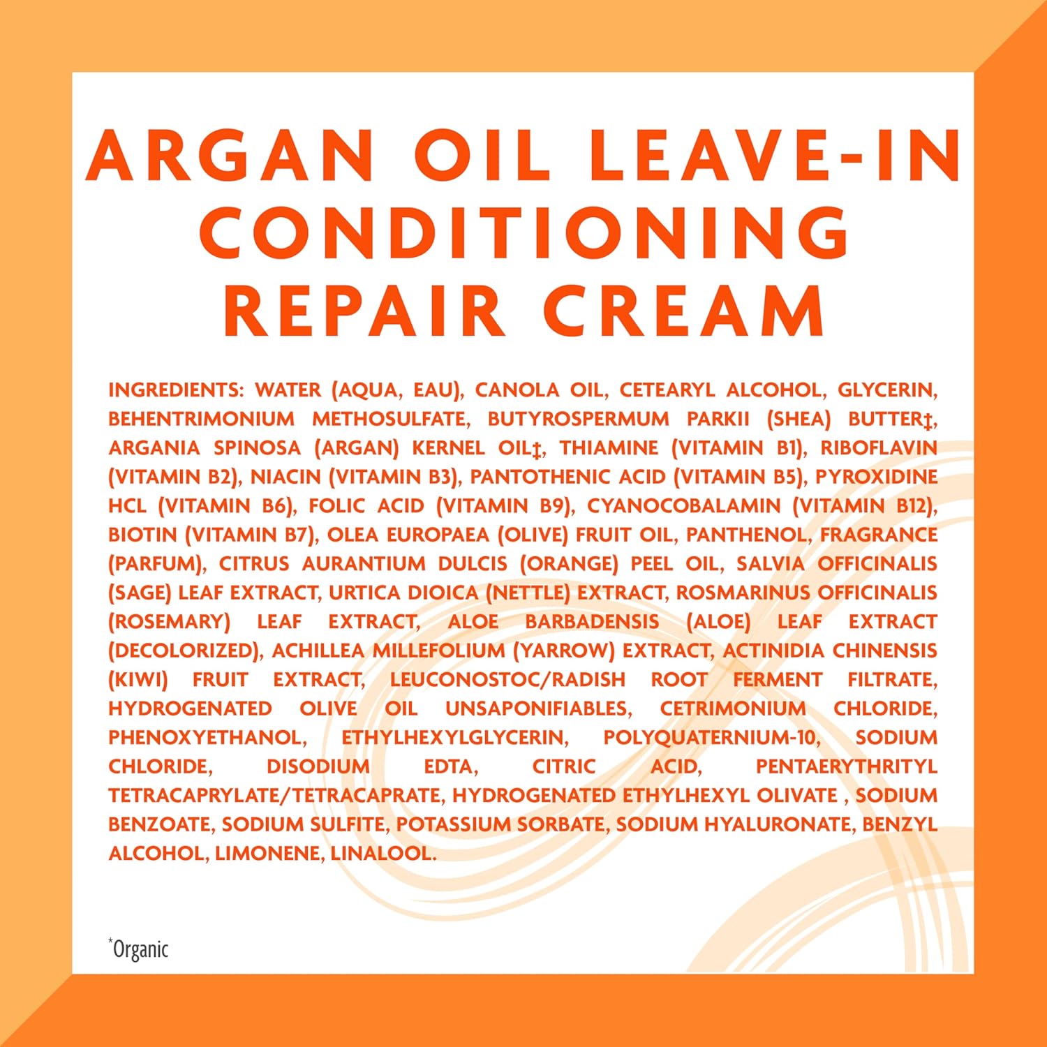 Cantu Argan Oil Leave in Conditioning Repair Cream, 16 Ounce