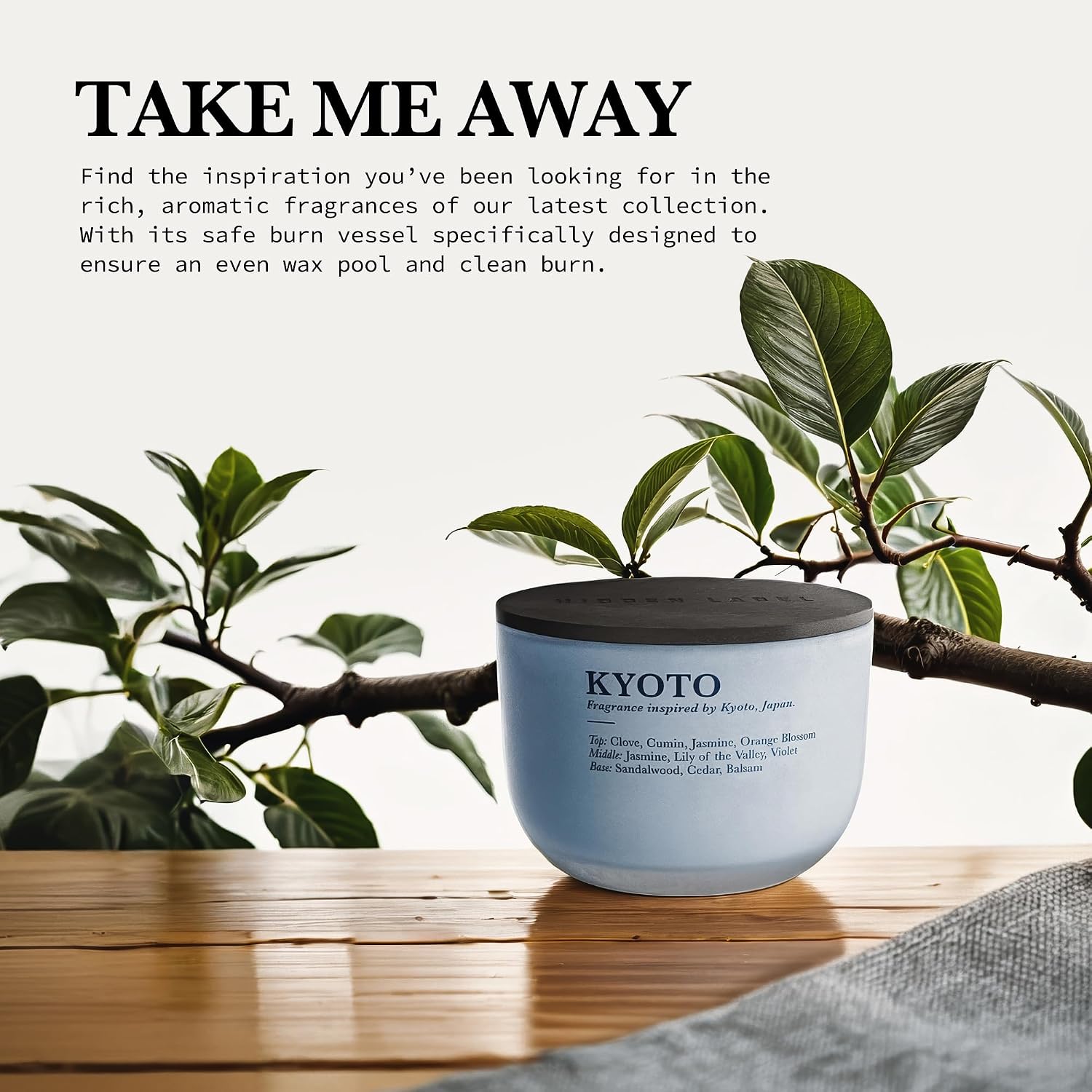 Sandalwood Jasmine Scented Candle,16oz 3 Wick Large Soy Wax Candle, 60+ Hour Burn | Non Toxic Aromatherapy Candle for Home, Meditation & Stress Relief | Luxury Candle Gift for Women and Men