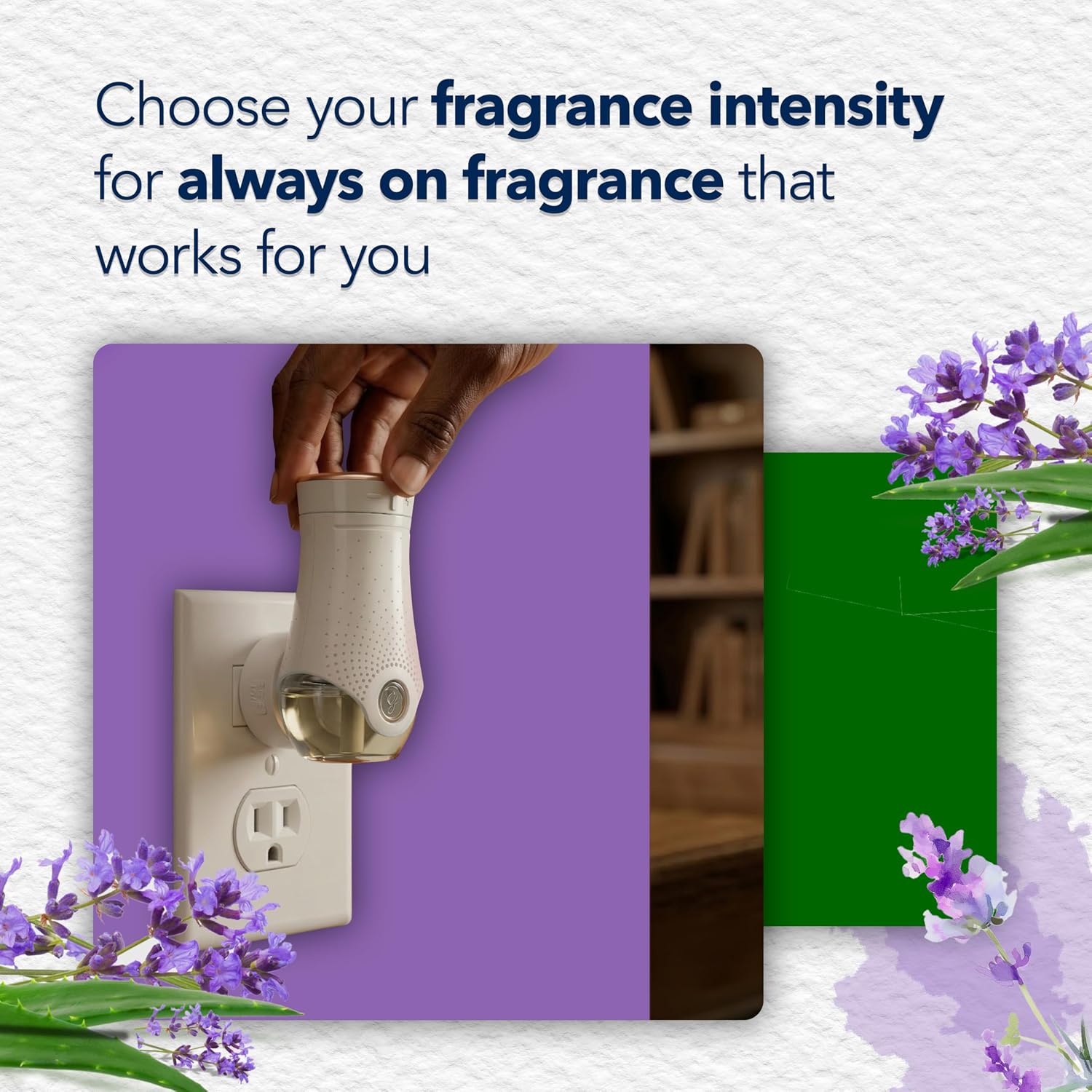 Glade PlugIns Refills Air Freshener Starter Kit, Scented and Essential Oils for Home and Bathroom, Tranquil Lavender & Aloe, 4.02 Fl Oz, 2 Warmers + 6 Refills