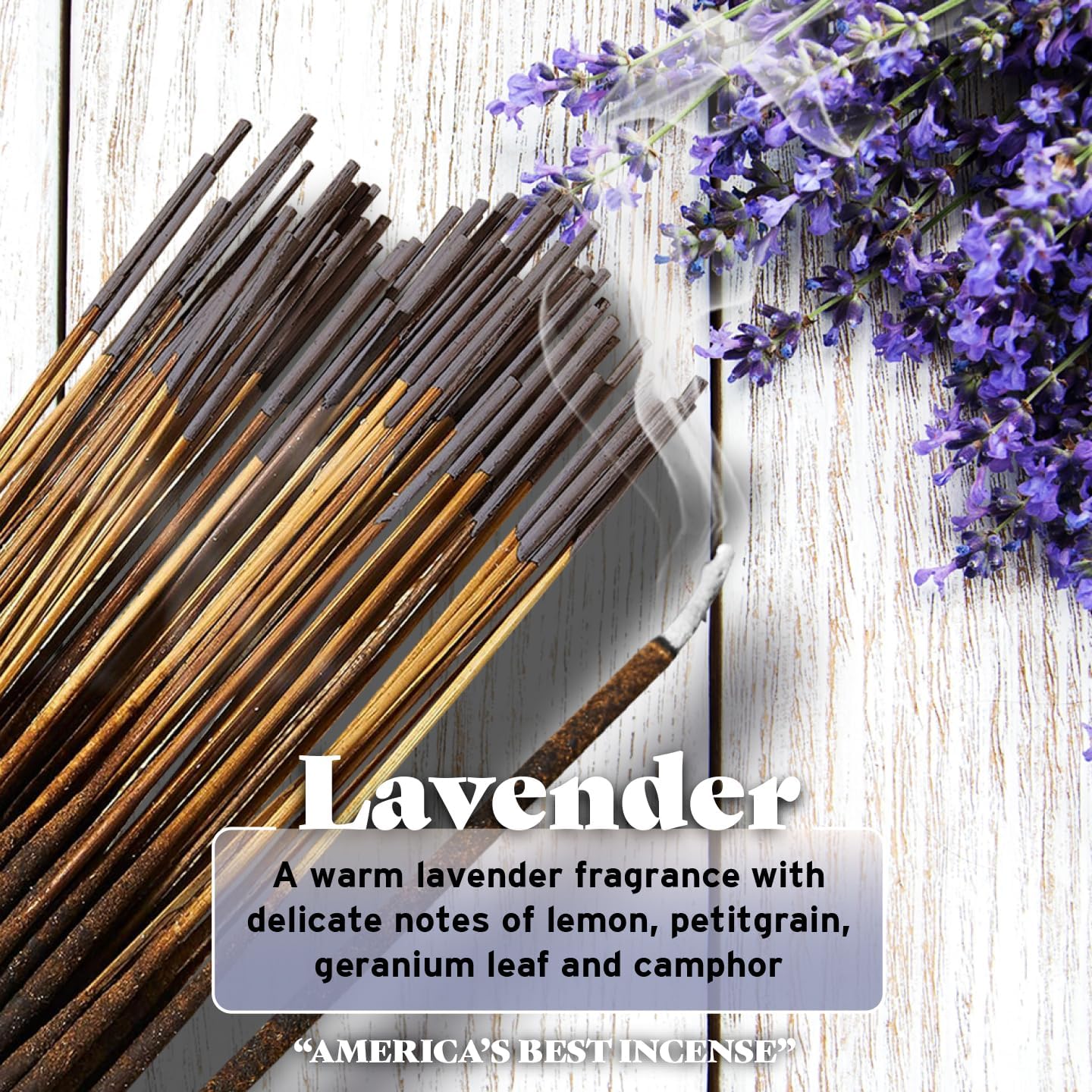 Wild Berry Incense Sticks - Lavender - Warm Lavender Fragrance with Lemon and Camphor - Hand Dipped in The USA (100 Count)