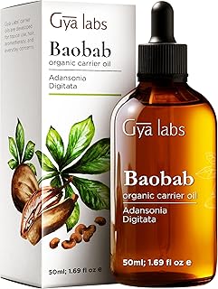 Gya Labs Baobab Oil - 1.7 Fl Oz - Carrier Oil for Hair, Skin, Face, Scalp & Body Massage