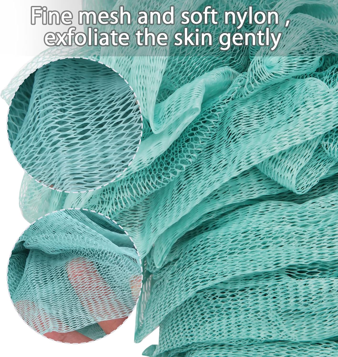 Evmliy Back Scrubber for Shower, Loofah Sponge Brush Exfoliating Body, Long Handle Scrub Brush for Shower with Loofah on a Stick for Back Use, Bathing Accessories Body Brushes (2Pack)