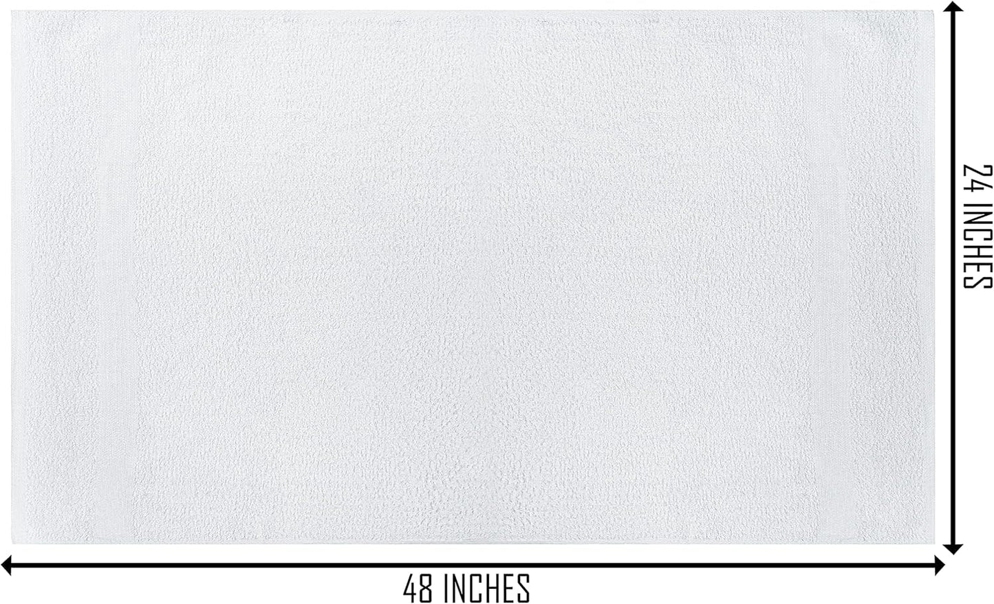 100% Cotton Bath Towel Set Pack of 24|500 GSM|Soft Large Bath Towel|Super Absorbent|Quick Dry|Ideal for Pool Home Gym Spa Hotel|Perfect for Daily Use|Bath Towel Set 24x48 Inche|White