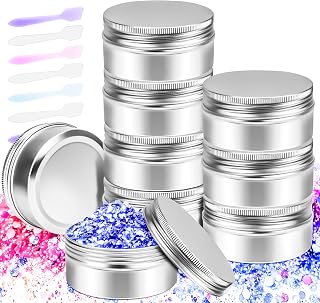 6 Pack 6oz Tin Jars, 180ml Metal Tin cans, 6ounce Aluminum tin can jar Containers with Screw Lid for Lotion Bars, Spices, Salve, Balms, Beard Balm, Sample, Toiletries, Creams, Makeup Cosmetic