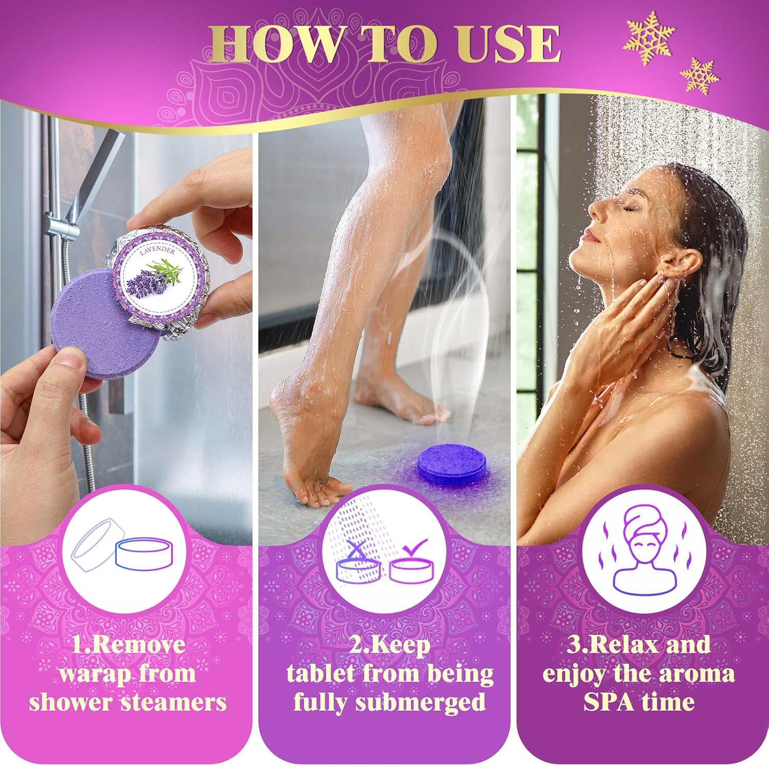 Qivatex Shower Steamers Aromatherapy, SPA Relaxation Shower Bombs for Women | Great Birthday Gifts for Women, Mom, Wife, Sister and Teen girls. Ideal Present for Christmas and Daily Relaxation
