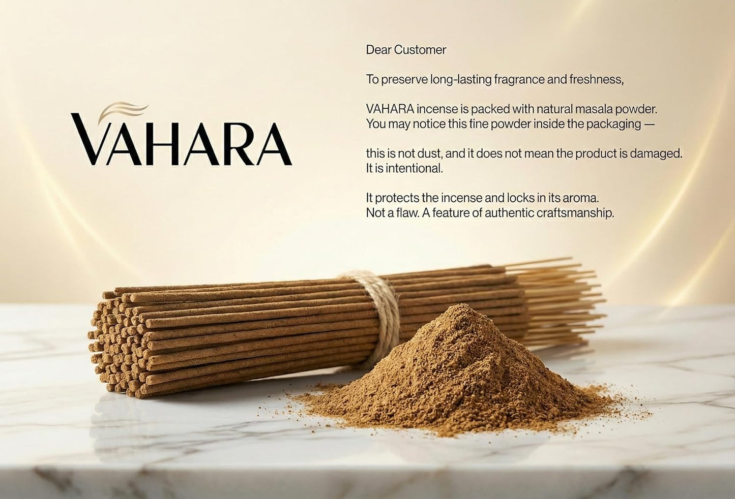 Premium VAHARA Incense Sticks Variety Pack – Natural Masala Incense Sticks, Premium VAHARA Hand-Rolled Incense for Home Fragrance, Aromatherapy & Meditation (Whispers of Romance, 6 Fragrance Packs)