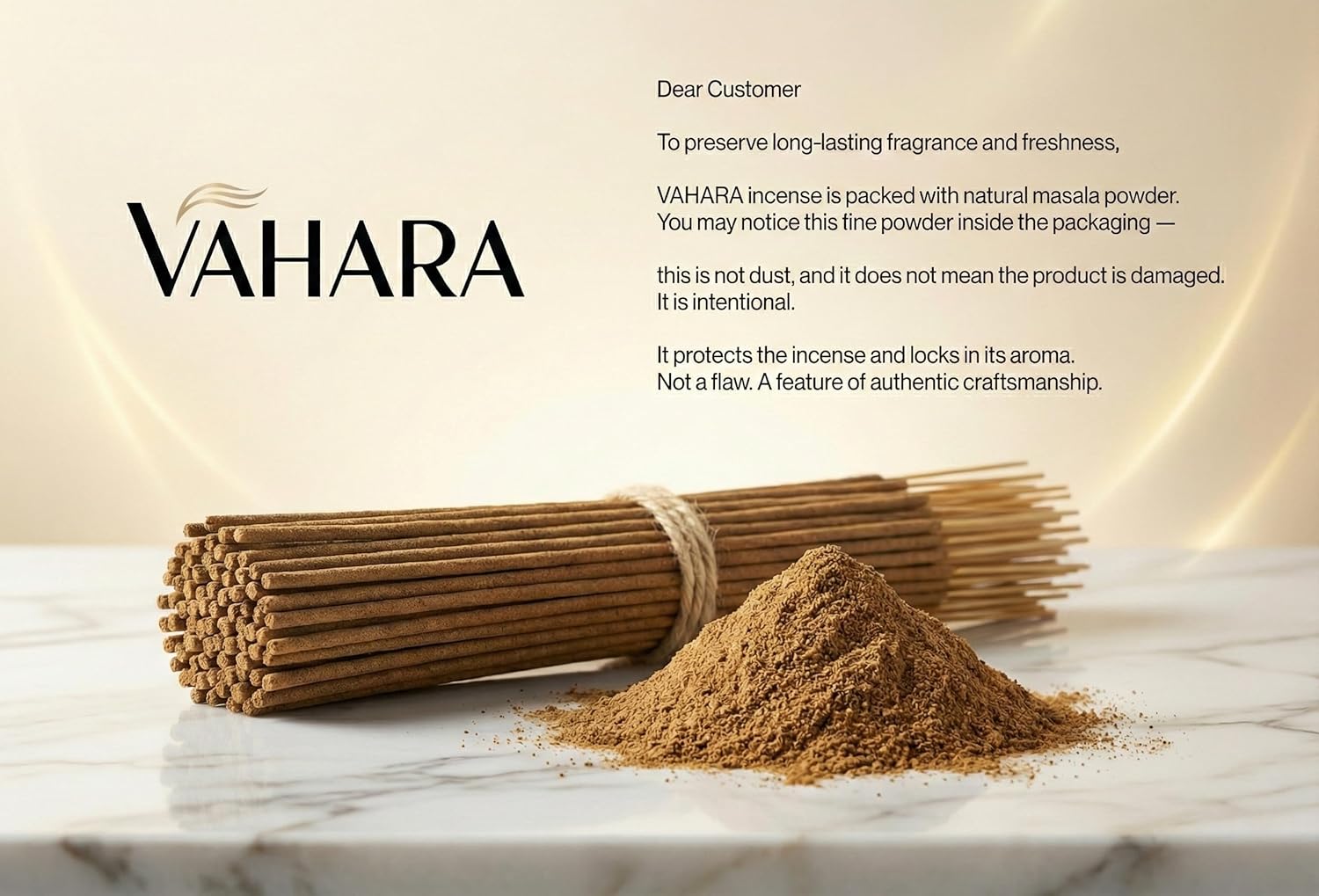 Premium VAHARA Incense Sticks Variety Pack – Natural Masala Incense Sticks, Premium VAHARA Hand-Rolled Incense for Home Fragrance, Aromatherapy & Meditation (Whispers of Romance, 6 Fragrance Packs)