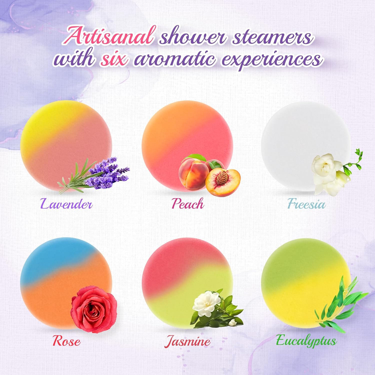 12pcs Aromatherapy Shower Steamers - Relaxation Birthday Christmas Set for Women and Men, Shower Bombs Tablets for Stress Relief and Self Care, Luxury Home Spa