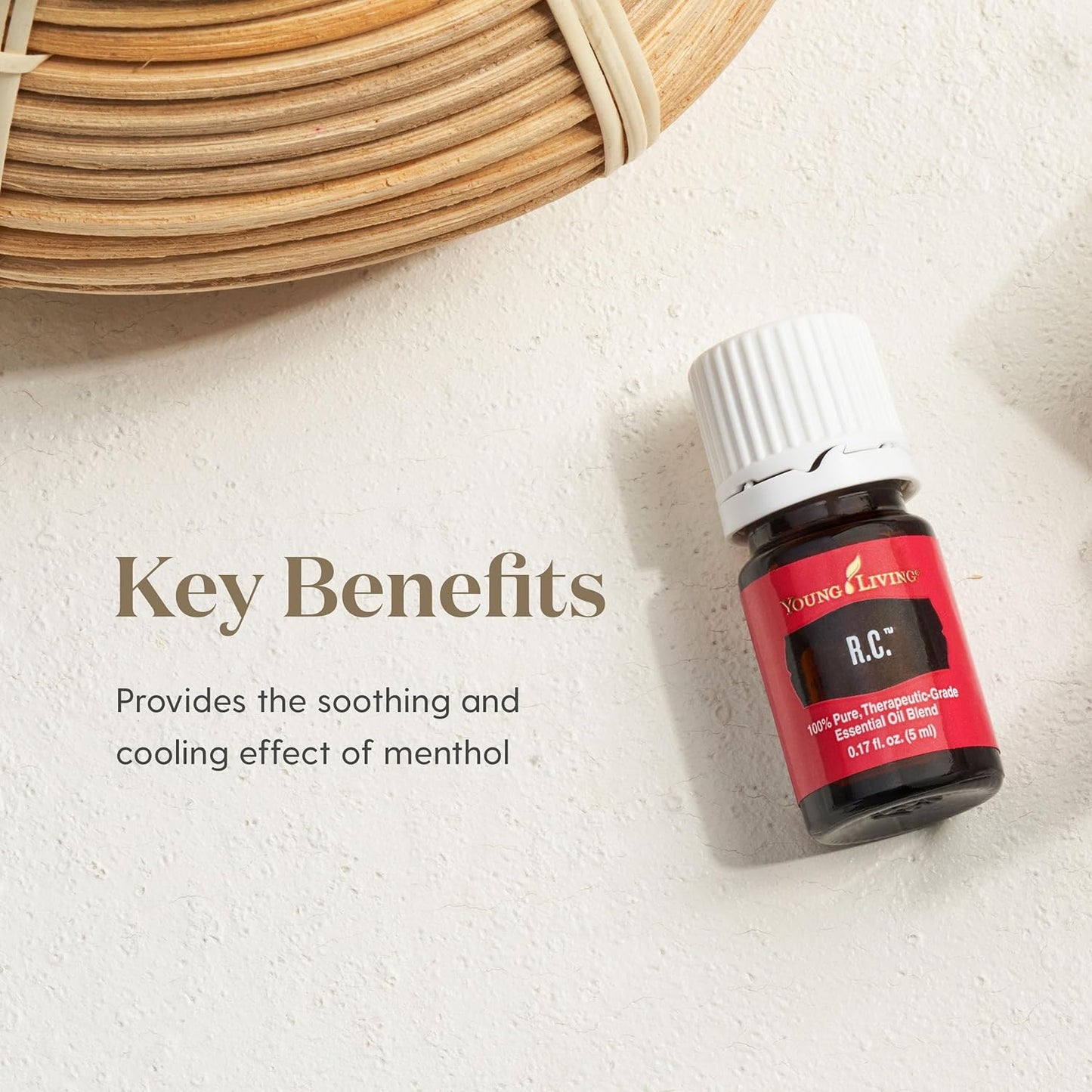 Young Living R.C. Essential Oil Blend – 100% Pure, Fresh Aroma for Diffuser & Topical Use, 5ml