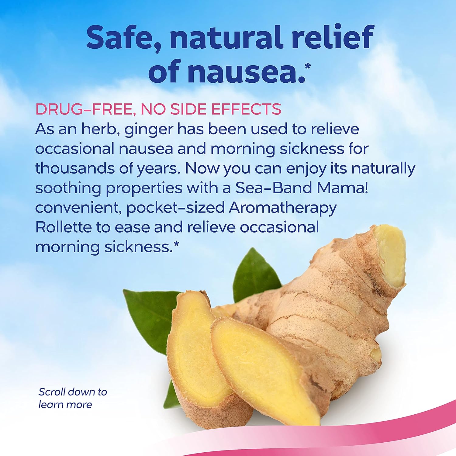 Sea-Band Mama! Essential Oil Calming Aromatherapy Rollette for Morning Sickness Relief