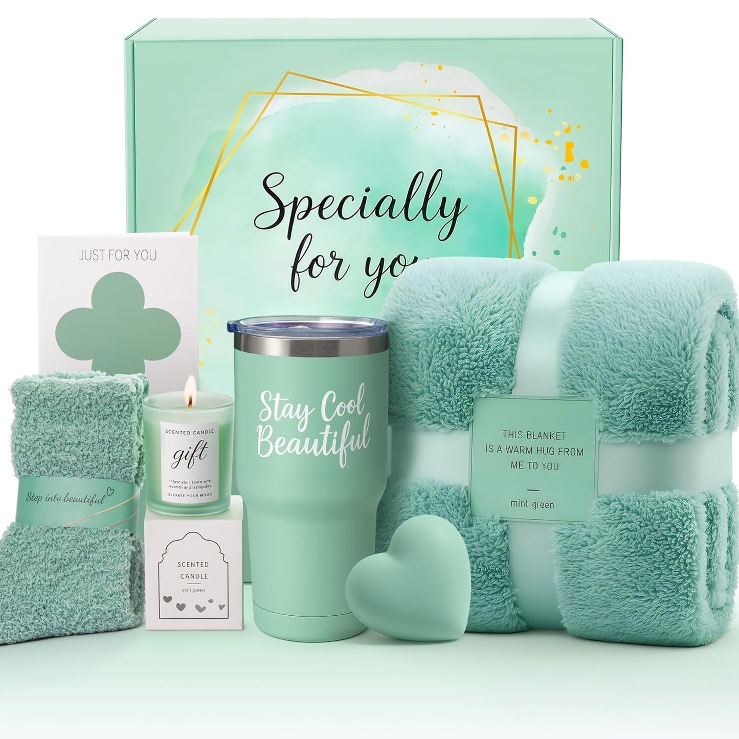Birthday Gifts for Women Friendship, Relaxing Spa Gift Basket Set for Women, Self Care Gifts Unique Birthday Gift Idea for Mom, Her Best Friends, Sister, Wife, Girlfriend, Coworker, Teacher, Christmas