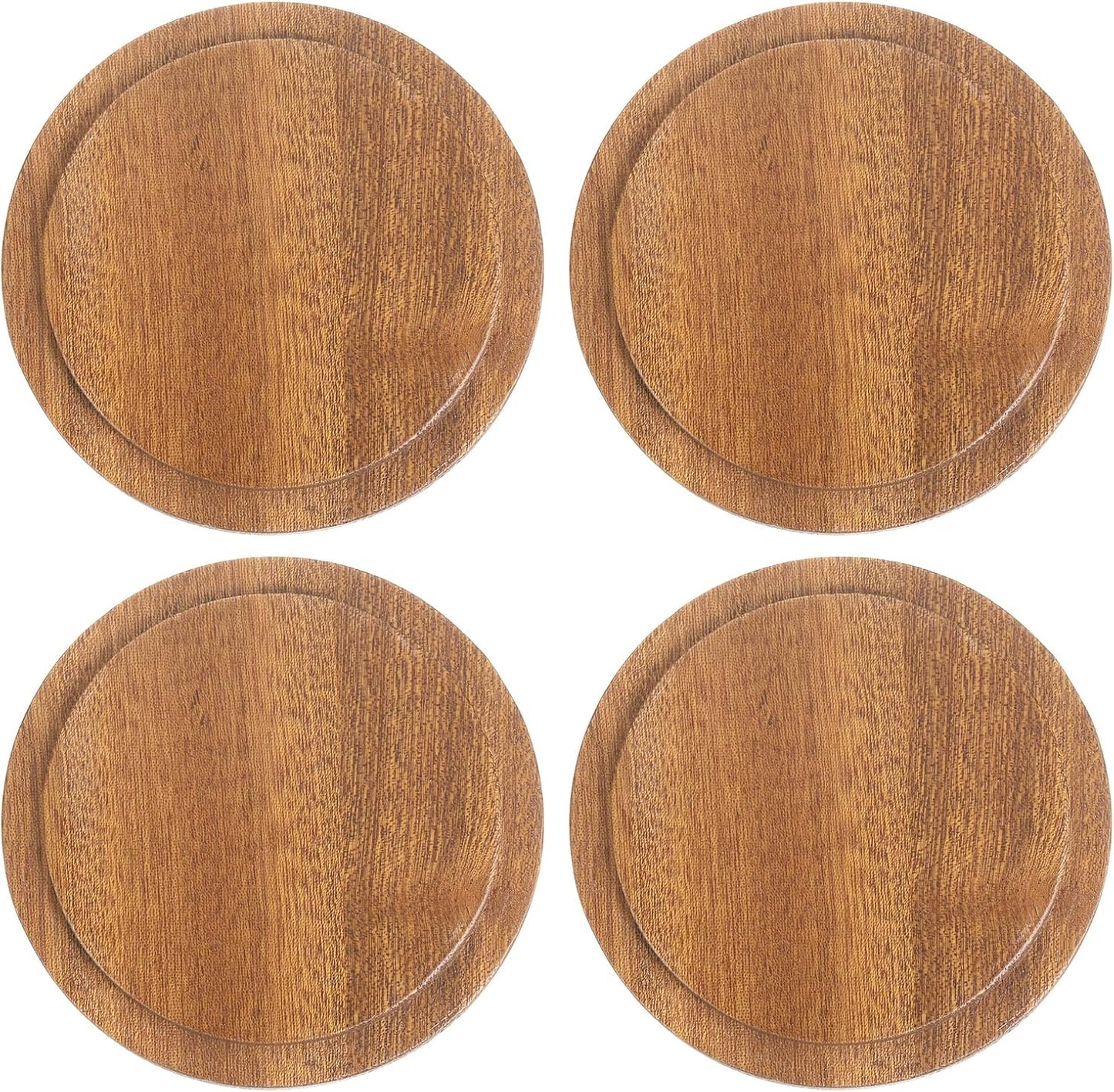 uXcell 4 Pcs Bamboo Cup Lid, 3.31 Inch - Sealed Wooden Tea Coffee Mug Lid and Perfume Candle Lid