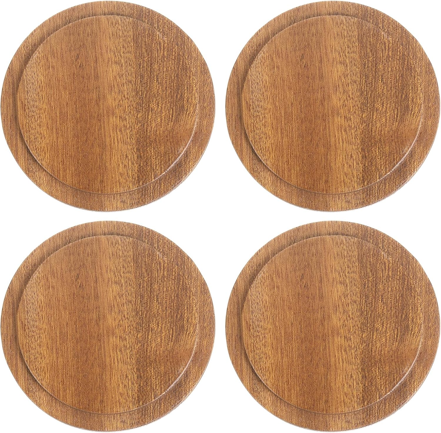 uXcell 4 Pcs Bamboo Cup Lid, 3.31 Inch - Sealed Wooden Tea Coffee Mug Lid and Perfume Candle Lid
