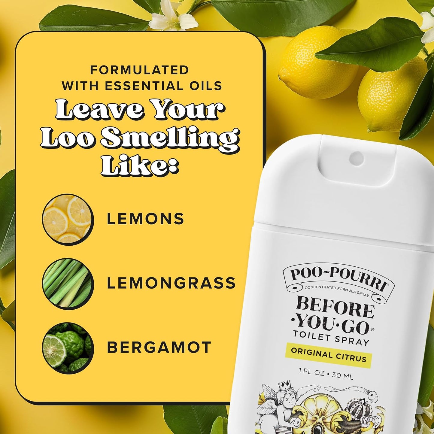 Poo-Pourri Before-You-Go Pocket Toilet Spray, Travel Essentials, 1 Fl Oz, Spring Variety 3 Pack, Each Up to 50 Uses, On-The-Go Bathroom Odor Deodorizer with Essential Oils, TSA Approved Size, 3 Scents
