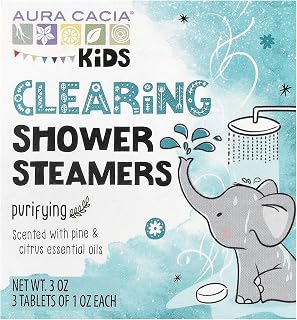 Aura Cacia Kids, Clearing Shower Steamers, Purifying, 3 Tablets