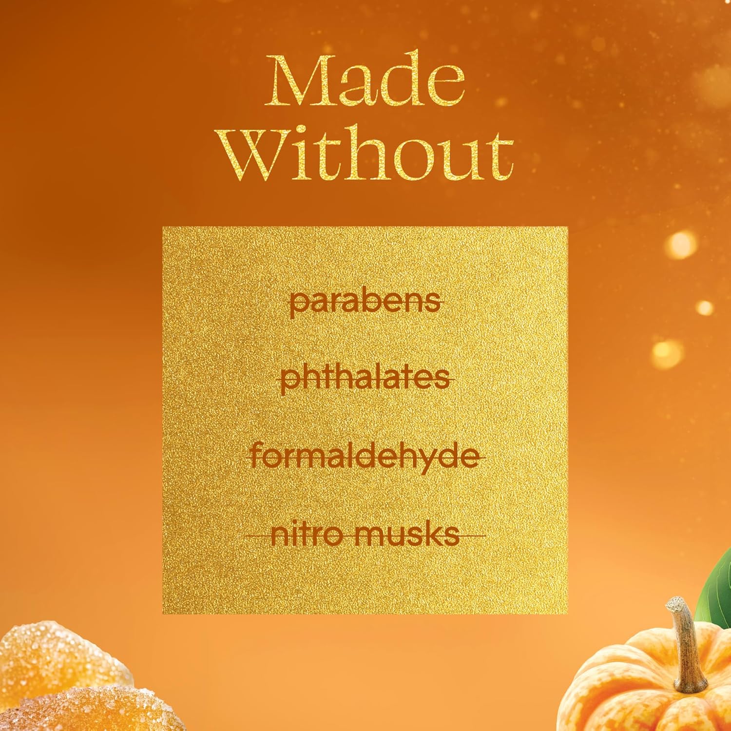 Glade 3-Wick Scented Candle Jar, Pumpkin & Ginger, Air Freshener Infused with Essential Oils, 6.8 Oz, 3 Count